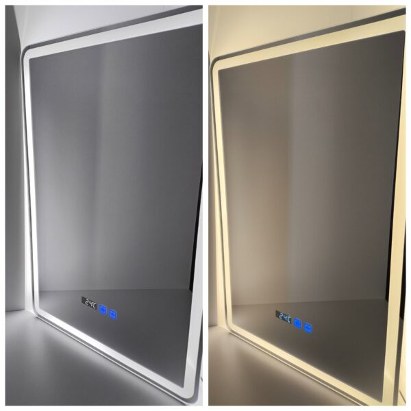 Oglinzi LED gata făcute, cu ceas și încălzire. - imagine 3