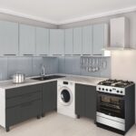 Bucătărie modulară de colț 1.8×1.8m cu fațadă MDF-2 (pelicula)