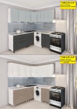 Bucătărie modulară de colț 1.8×1.8m cu fațadă MDF-2 (pelicula) - imagine 4