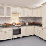 Угловая кухня 3,4х1,7м с фасадами из панелей МДФ (плёнка)