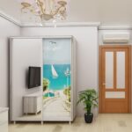 Шкаф купе ДХ-140 (1,4м) Фотопечать 1/2(дв)