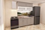 Bucătărie modulară „Mini Modern” 1,2m cu fațadă MDF pelicula - imagine 6