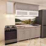 Кухня "Мини Модерн" 1,6м с фасадами из МДФ(плёнка)