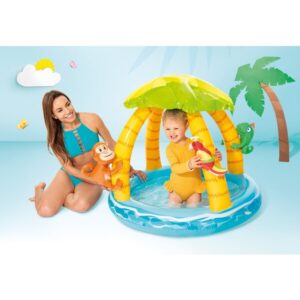 Детский надувной бассейн “Пальмы на тропическом острове” 120 x 86 см, 1+ (Артикул Intex 58417)