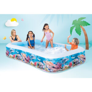 Детский надувной бассейн “Тропический риф” 305х183х56см, 6+ (Артикул Intex 58485)