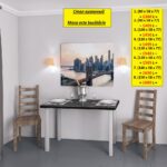 O masă de bucătărie la dimensiuni personalizate (cu picioare întărite) de la 0,8 m la 1,5 m