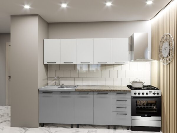 Кухня " Бафи "2.0 м с фасадами ЛДСП. Серия"Y". — изображение 1