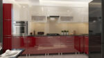 Bucătărie de colț ECO 4.1x0.9m cu fațade din panouri MDF lucioase - imagine 14