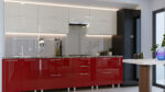 Bucătărie modulară "Quadro" 3.0m cu fațadă MDF (High Gloss) - imagine 7