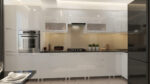 Bucătărie de colț ECO 4.1x0.9m cu fațade din panouri MDF lucioase - imagine 2