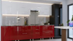 Bucătărie modulară "Quadro" 3.0m cu fațadă MDF (High Gloss) - imagine 16