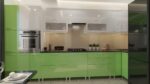 Bucătărie de colț ECO 4.1x0.9m cu fațade din panouri MDF lucioase - imagine 3
