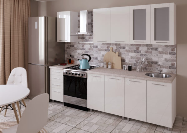 Bucătărie modulară "Elena" 1.6m cu fațadă MDF (High Gloss) - imagine 1