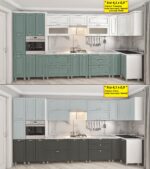 Угловая кухня ЭКО 4,1х 0,9 м(стекло) с фасадами из панелей МДФ-2 (плёнка) — изображение 2