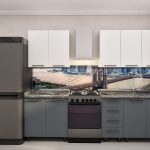 Кухня " Елена "2.0м с фасадами из матовых панелей AGT (Trendy Panel).