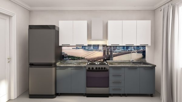 Bucatarie " Elena "2.0м cu fatade din panouri mate AGT (Trendy Panel). - imagine 1