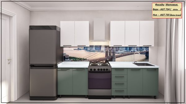 Bucatarie " Elena "2.0м cu fatade din panouri mate AGT (Trendy Panel). - imagine 3