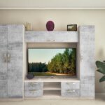 Стенка Елена Мини-Х (2.7м) (ТВ-1,5) "Бетон"