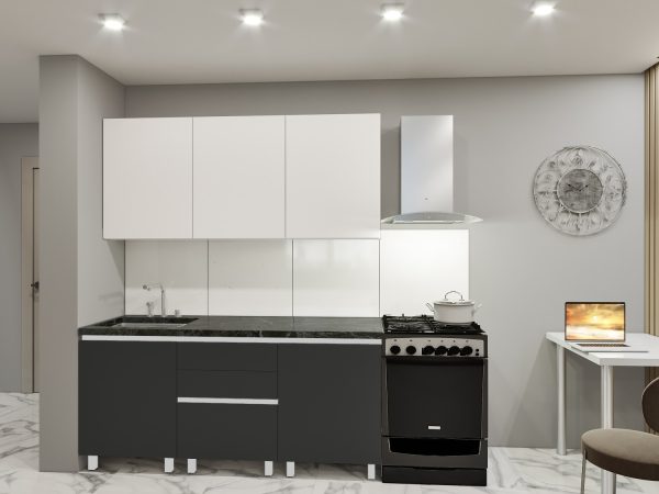 Bucatarie " GOLA - 0 " 1.8м cu fatade din panouri mate AGT (Trendy Panel). - imagine 1