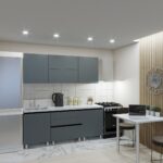 Кухня " GOLA - 1 " 2.0м с фасадами из матовых панелей AGT (Trendy Panel).