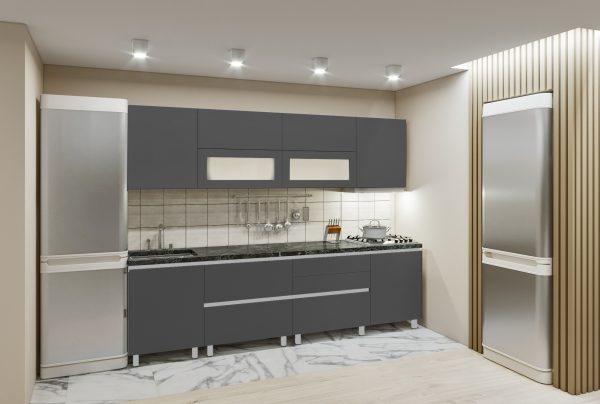 GOLA 5-2.8 МАТ Bucatarie "GOLA - 5" 2.8м cu fatade din panouri mate AGT (Trendy Panel). (Copy) - imagine 1