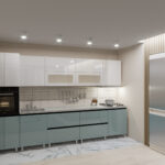 Кухня "Гола-5" 2.8м+Пенал ПК-60 ,с фасадами из глянцевых панелей МДФ (High Gloss)