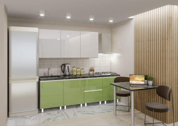 Bucătărie modulară "REDUCERE - 2,4 м"(GOLA-2) cu fațadă MDF (High Gloss) - imagine 1