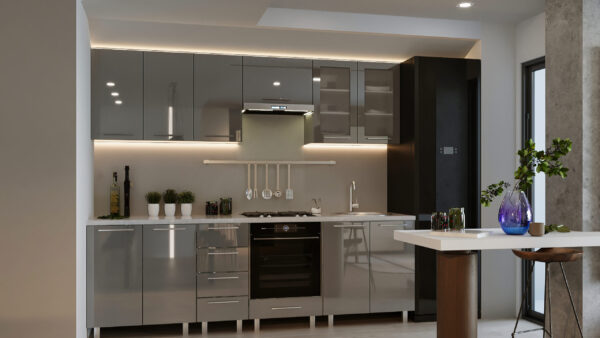 Кухня "Юлия" 2,6м с фасадами из глянцевых панелей МДФ (High Gloss) — изображение 16