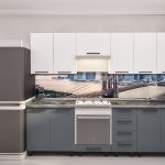 Bucatarie " Iuliea " 2.6м cu fatade din panouri mate AGT (Trendy Panel).