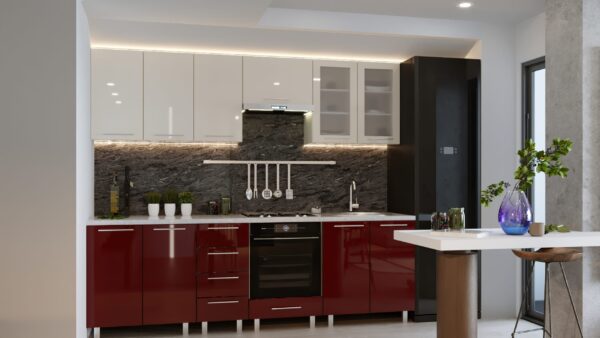 Кухня "Юлия" 2,6м с фасадами из глянцевых панелей МДФ (High Gloss) — изображение 2