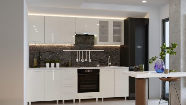 Кухня "Юлия" 2,6м с фасадами из глянцевых панелей МДФ (High Gloss) — изображение 4