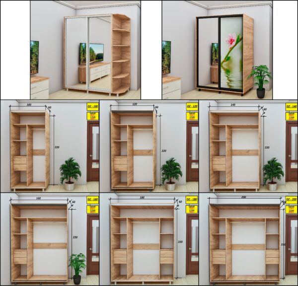 Dulap glisant DZ-100 (1.0m) - imagine 2