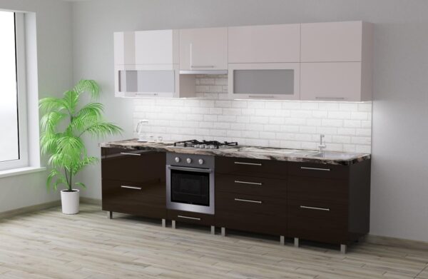 kor-bezh-29m-xl.jpg Bucătărie modulară Blum 2.9m cu fațadă MDF (High Gloss) - imagine 1