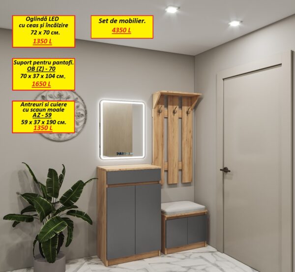 Oglinzi LED gata făcute, cu ceas și încălzire. - imagine 8