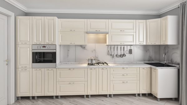 Кухня "Эко" 4.1х 0.9м с крашенными фасадами. Фасад «Классик». — изображение 3