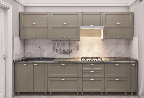 Кухня " Квадро " 3.0м с крашенными фасадами. Фрезеровкой фасадов "Модерн". — изображение 5