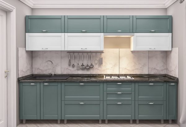 Кухни с крашенными фасадами