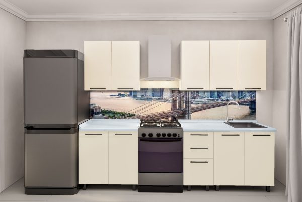 Кухня " Лена "2.0м с крашенными фасадами. Фрезеровкой фасадов "Гладкий". — изображение 3