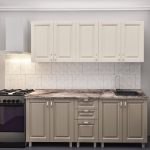 Кухня " Лена "2.0м с крашенными фасадами. Фрезеровкой фасадов "Классик".