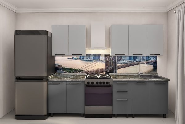 Кухня " Лена "2.0м с крашенными фасадами. Фрезеровкой фасадов "Гладкий". — изображение 8