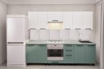 Кухня «Юля» 2,6м с крашенными фасадами. Фасад «Гладкий».