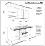 Bucatarie " GOLA - 0 " 1.8м cu fatade din panouri mate AGT (Trendy Panel). - imagine 9