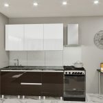 Bucătărie modulară "Gola-0" 1.8m cu fațadă MDF luciu (High Gloss)