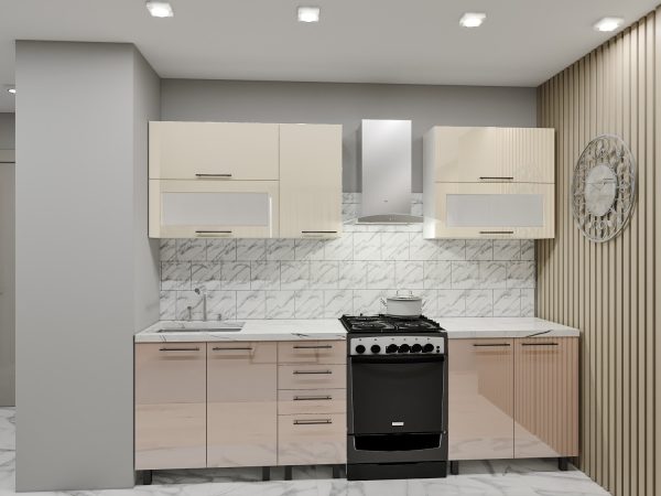 Bucătărie modulară "Elena" Orizontal 2.0m cu fațadă MDF (High Gloss) - imagine 4