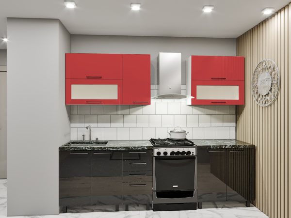 Bucătărie modulară "Elena" Orizontal 2.0m cu fațadă MDF (High Gloss) - imagine 6