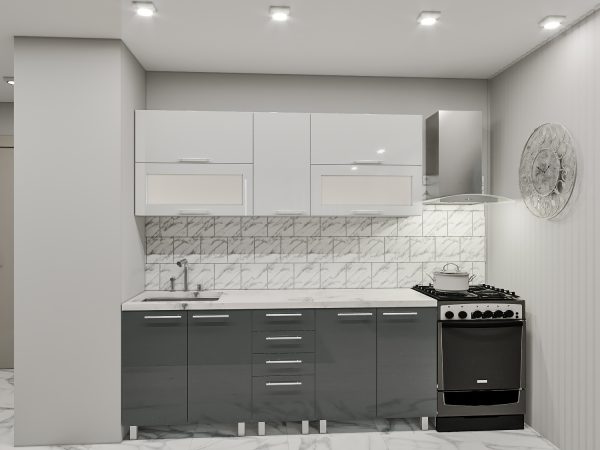 Bucătărie modulară "Elena" Orizontal 2.0m cu fațadă MDF (High Gloss) - imagine 5