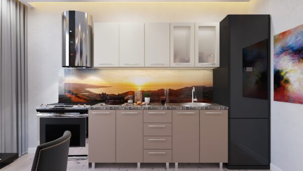 Кухня "Елена" 2.0м с фасадами из глянцевых панелей МДФ (High Gloss) — изображение 2