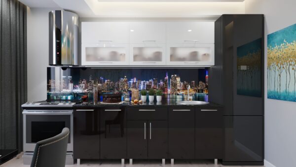 mb1.jpg Кухня "Модерн" Стекло 2.2м с фасадами из глянцевых панелей МДФ (High Gloss) — изображение 1