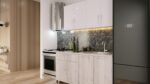 Bucătărie modulară "Mini" 1,6m cu fațadă MDF luciu (High Gloss) - imagine 5