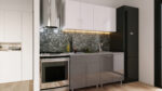 Bucătărie modulară "Mini" 1,6m cu fațadă MDF luciu (High Gloss) - imagine 7